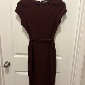 Express midi burgundy dress